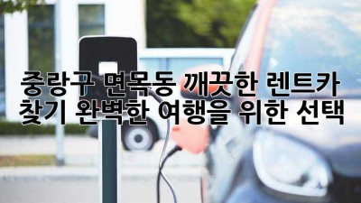 중랑구 면목동 깨끗한 렌트카 찾기: 완벽한 여행을 위한 선택